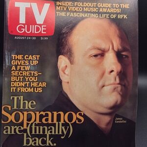 TV Guide Magazine The Sopranos James Gandolfini August 24-30 2002 Excellent VMA